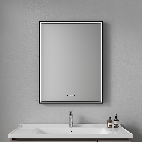 Bezdoteku Nemlžící kúpeľňové zrkadlo s LED osvetlením 90x70 cm KZ4