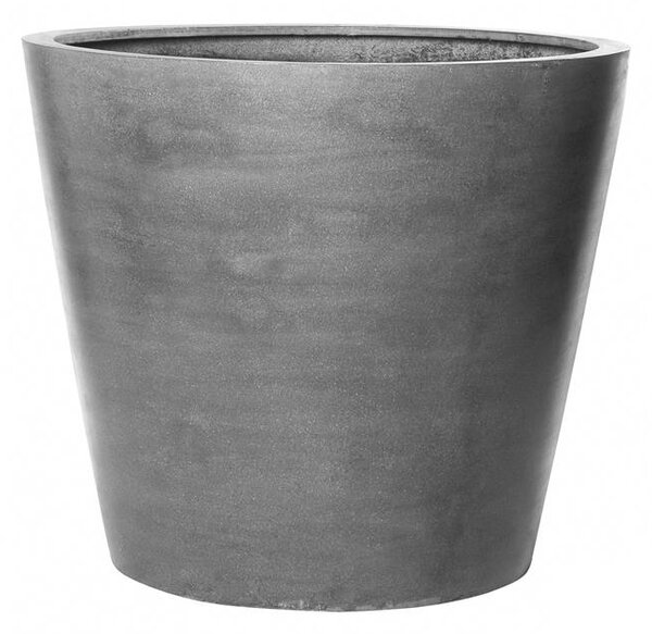 Pottery Pots Vonkajší kvetináč okrúhly Jumbo Bucket M, Grey (farba sivá), kolekcia Natural, kompozit Fiberstone, priemer 98 cm x v 85 cm, objem cca 470 l