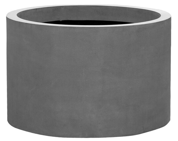 Pottery Pots Vonkajší kvetináč okrúhly Jumbo Max Mid. High XXL, Grey (farba sivá), kolekcia Natural, kompozit Fiberstone, priemer 140 cm x v 90 cm, objem cca 1106 l