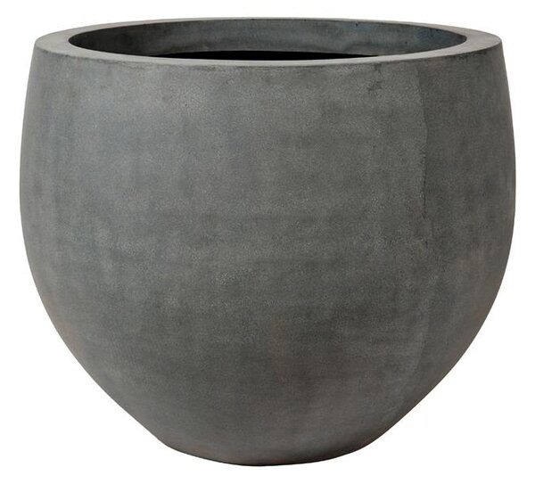 Pottery Pots Vonkajší kvetináč okrúhly Jumbo Orb M, Grey (farba sivá), kolekcia Natural, kompozit Fiberstone, priemer 110 cm x v 93 cm, objem cca 721 l