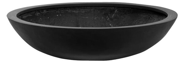 Pottery Pots Vonkajší kvetináč okrúhly Jumbo Bowl M, Black (farba čierna), kolekcia Natural, kompozit Fiberstone, priemer 85 cm x v 22 cm, objem cca 89 l
