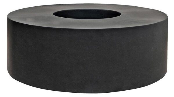 Pottery Pots Vonkajší kvetináč okrúhly Jumbo Seating Round, Black (farba čierna), kolekcia Natural, kompozit Fiberstone, priemer 140 cm x v 47,5 cm, objem cca 116 l