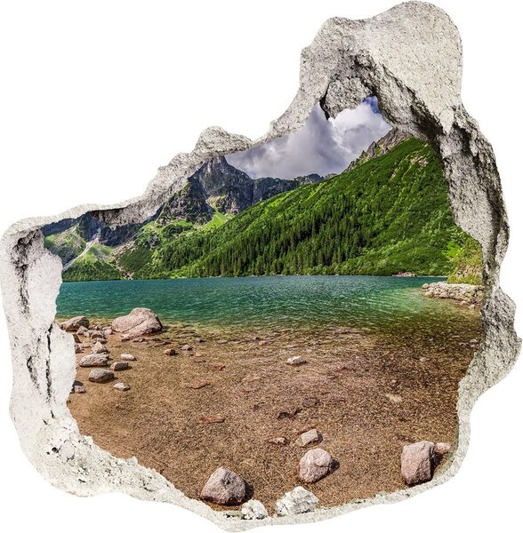 Nálepka 3D diera Jazero v horách nd-p-99700952