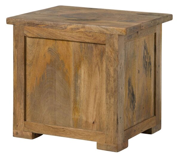 Nočný stolík mango 50x40x45 prírodný lakovaný IRON