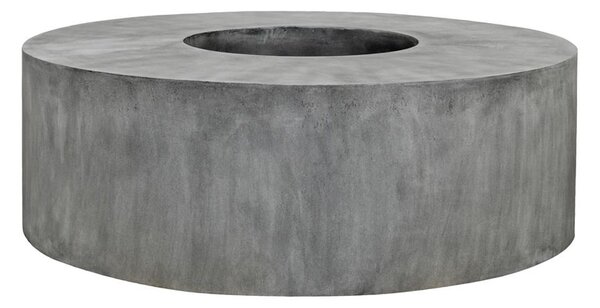 Pottery Pots Vonkajší kvetináč okrúhly Jumbo Seating Round, Grey (farba sivá), kolekcia Natural, kompozit Fiberstone, priemer 140 cm x v 47,5 cm, objem cca 116 l