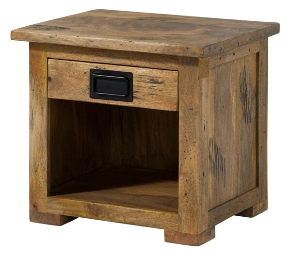 Nočný stolík mango 50x40x45 prírodný lakovaný IRON