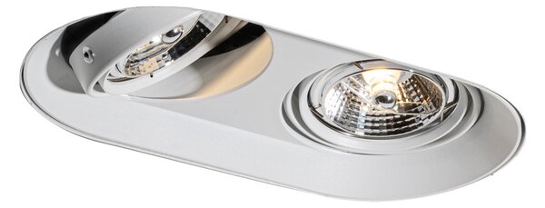 Okrúhle zapustené bodové svetlo biele GU10 70 mm 2-svetlo - Hubs