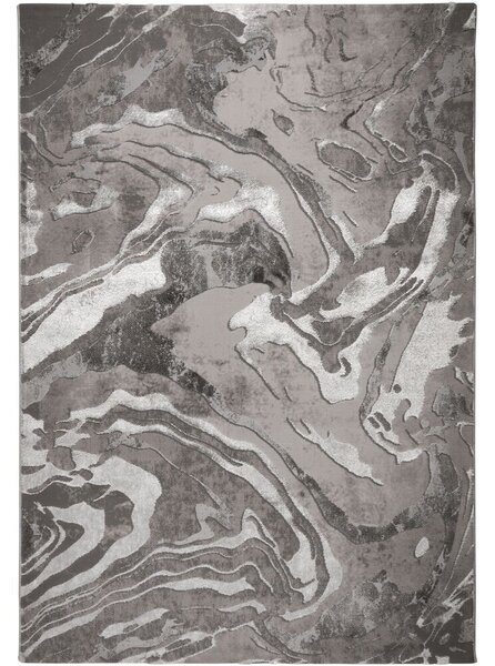 Flair Rugs koberce Kusový koberec Eris Marbled Silver - 160x230 cm