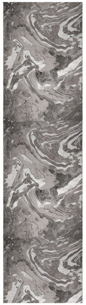 Flair Rugs , Behúň Eris Marbled Silver, 60x230, šedá, chodba / predsieň