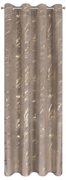 ZATEMŇOVACÍ ZÁVES NA KRÚŽKOCH MOLLY 140X250 CM HNEDÁ