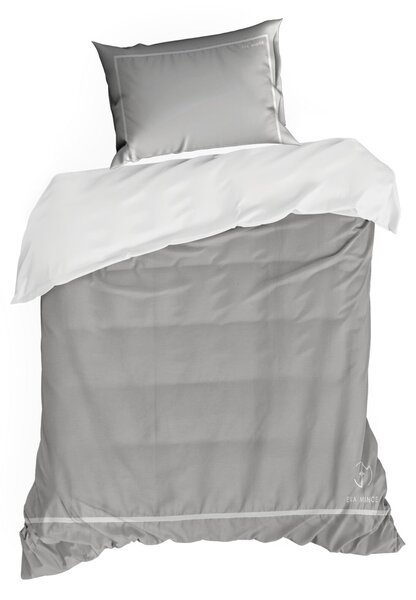 SATÉNOVÉ OBLIEČKY EVA MINGE H 200X220 CM, 2KS 70X80 CM SIVÉ