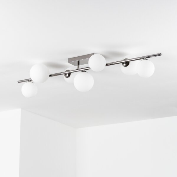 Brilagi - LED Prisadený luster MILLA 7xG9/3W/230V čierny chróm/biela