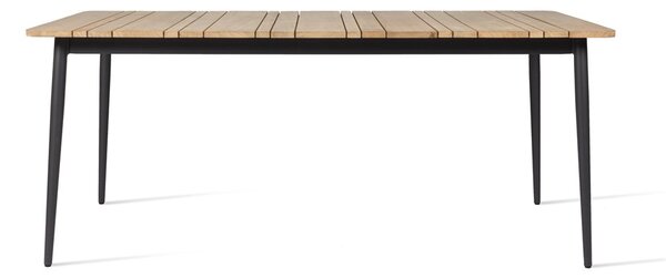 Vincent Sheppard Jedálenský stôl Leo, Vincent Sheppard, obdĺžnikový 180x90x75 cm, rám hliník farba lava, doska teak