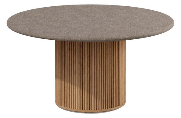 Tribu Jedálenský stôl Otto, Tribu, okrúhly 148x75 cm, rám teak, doska keramika dekor sabbia