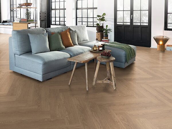 EGGER Nature sense herringbone 32 apr baronia hnedý EL2134 - 1.98 m2