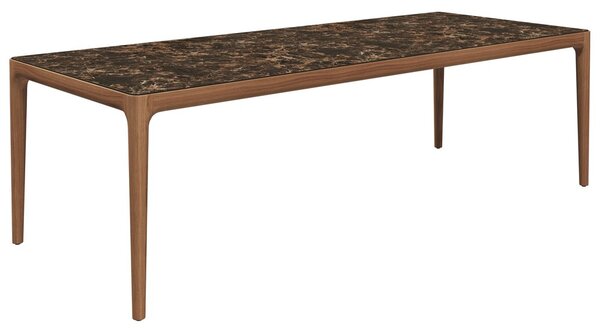 Gloster Jedálenský stôl Lima, Gloster, obdĺžnikový 244x100x74,5 cm, rám teak, doska keramika dekor Nero