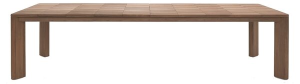 Roda Teakový rozkladací jedálenský stôl Brick, Roda, obdĺžnikový 240-360x100x75 cm