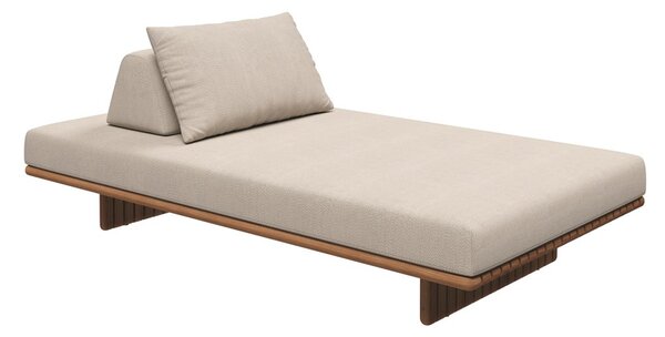 Gloster Modulový diel Deck, Gloster, 223x125x99 cm, rám teak, vrátane sedáka, setu oporných vankúšov a krycej plachty, vonkajšia látka kat. B
