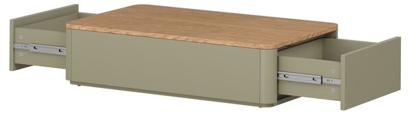 Konferenčný stolík Elivo 100x60 cm so zásuvkami - eukalyptus / dub baltic dune