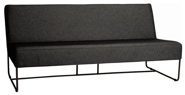 Stern 2-miestna pohovka bez podrúčok Mia, Stern, 160x80x74 cm, rám lakovaná nerezová oceľ black matt, polstrovanie vonkajšia látka farba silk black, rýchloschnúca výplň, vrátane krycej plachty