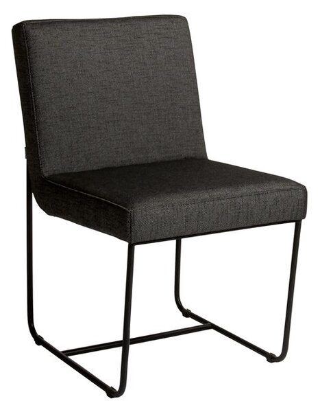 Stern Jedálenská stolička Mia, Stern, 48x60x83 cm, rám lakovaná nerezová oceľ black matt, čalúnenie vonkajšia látka farba silk black, rýchloschnúca výplň