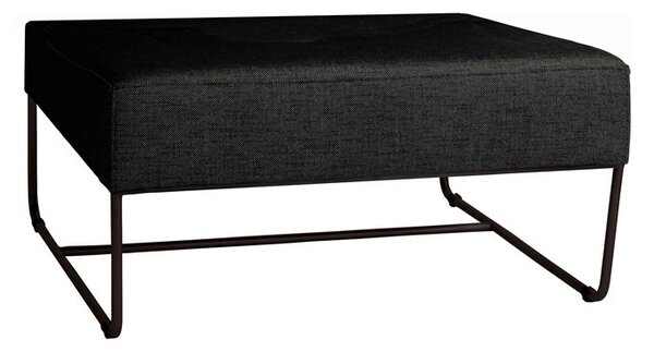 Stern Podnožka Mia, Stern, 80x70x40 cm, rám lakovaná nerezová oceľ black matt, čalúnenie vonkajšia látka farba silk black, rýchloschnúca výplň, vrátane krycej plachty