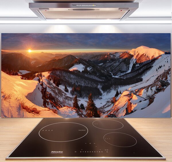Panel do kuchyne Zima v horách pl-pksh-140x70-f-80261323