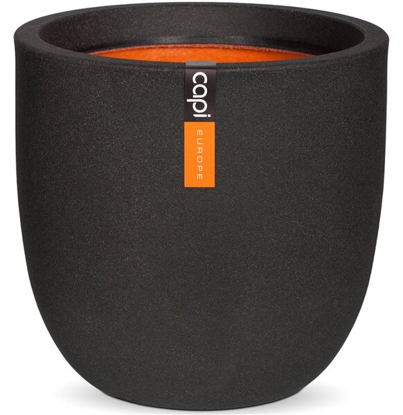 Capi Europe Kvetináč okrúhly Smooth NL, Capi, priemer 54 cm, výška 52 cm, recyklovateľná PE zmes, farba čierna