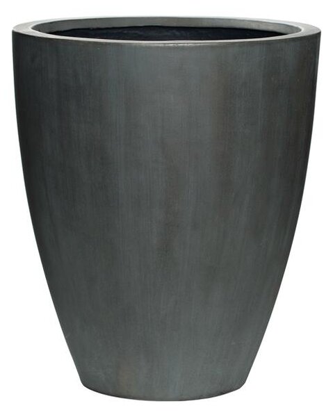 Pottery Pots Vonkajší kvetináč okrúhly Ben L, Charcoal cement (farba tmavosivá), kolekcia Cement, materiál Ficonstone, priemer 46,5 cm x v 55 cm, objem cca 71 l
