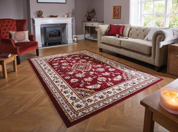 Flair Rugs, Kusový koberec Sincerity Royale Sherborne Red, 80x150, červená, obývacia izba