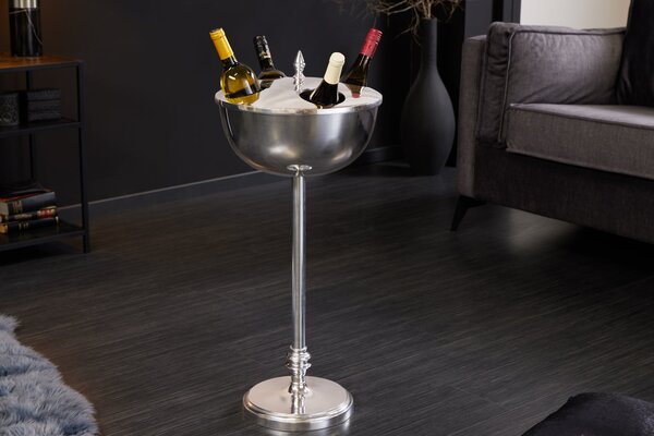 Dekorácia chladnička na víno VINO 80cm strieborná
