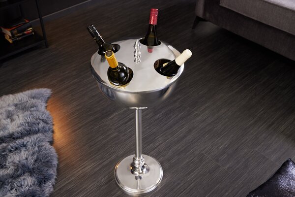 Dekorácia chladnička na víno VINO 80cm strieborná