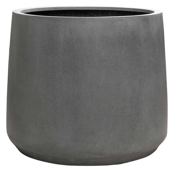 Pottery Pots Vonkajší kvetináč okrúhly Patt M, Grey (farba sivá), kolekcia Natural, kompozit Fiberstone, priemer 55 cm, výška 46,5 cm, objem cca 235 l