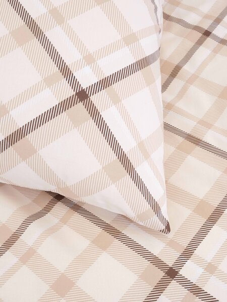 Bavlnená obliečka na vankúš Renforcé 40 × 60 cm – Káro krémové