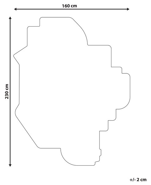 Koberec viacfarebný vlnený nepravidelný tvar geometrický vzor 160 x 200 cm retro štýl obývacia izba