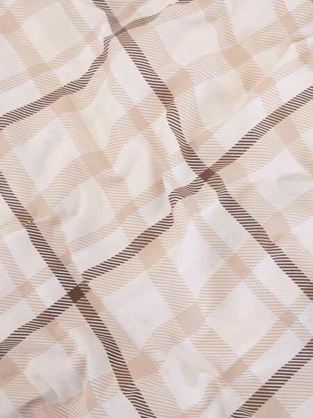 Bavlnená obliečka na vankúš Renforcé 40 × 60 cm – Káro krémové