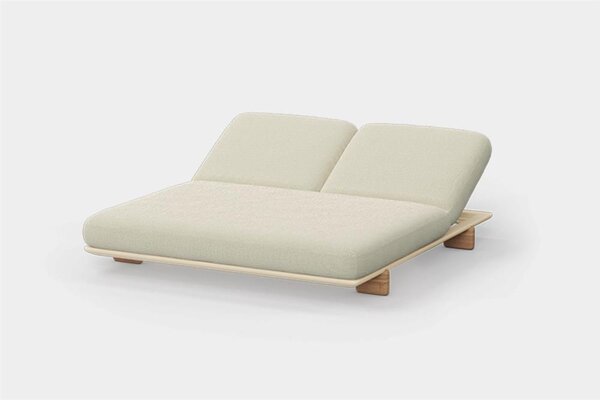 Vondom Denná posteľ/double ležadlo Milos, Vondom, 200x180x36 cm, drevo iroko, vonkajšia látka Group 2 farba podľa vzorkovníka