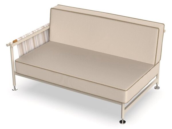 Vondom Ukončovací diel pravostranný Hamptons, Vondom, 140x89,5x75,5 cm, rám hliník, sedáky vonkajšia látka Group 1B, farebné vyhotovenie podľa vzorkovníka