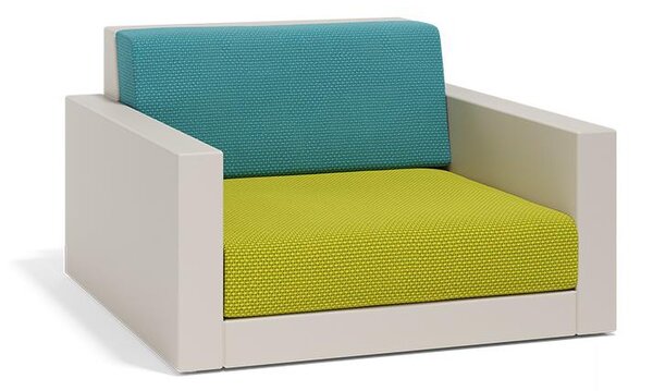 Vondom Nízke kreslo Pixel, Vondom, 101x101x62 cm, matt polyethylen farba podľa vzorkovníka, sedáky vonkajšia látka Group 1A a 1B farba podľa vzorkovníka