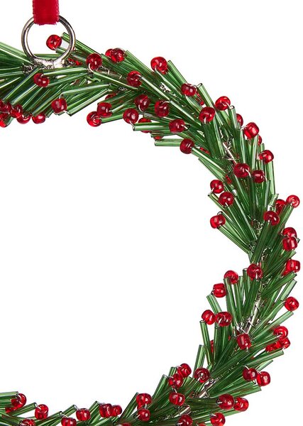 X-MAS Venček s perlami 12 cm