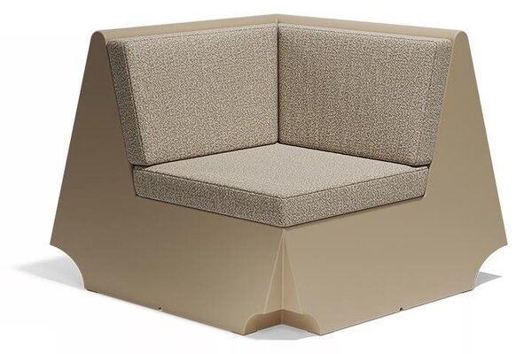 Vondom Rohový diel Rest, Vondom, 94x94x74 cm, matt polyethylen farba podľa vzorkovníka, sedáky vonkajšia látka Group 1A a 1B farba podľa vzorkovníka