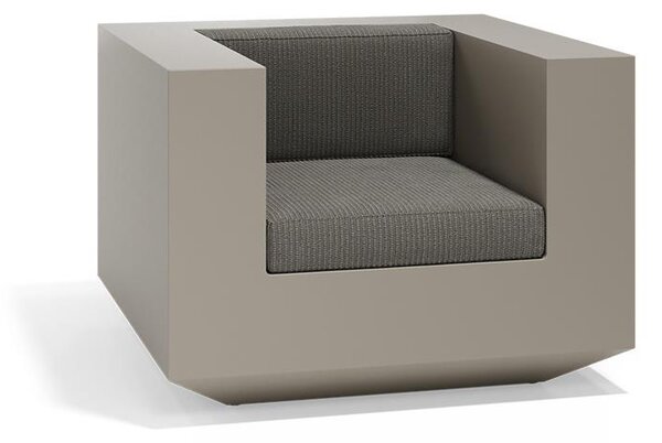 Vondom Nízke kreslo Vela, Vondom, 100x100x72 cm, matt polyethylen farba podľa vzorkovníka, sedáky vonkajšia látka Group 1A a 1B farba podľa vzorkovníka