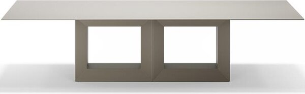 Vondom Jedálenský stôl Vela, Vondom, obdĺžnikový 300x120x72 cm, matt polyethylen farba podľa vzorkovníka, doska HPL s čiernym okrajom farba podľa vzorkovníka