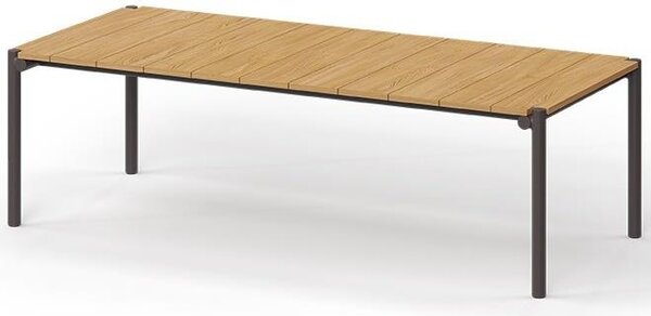 Vondom Jedálenský stôl Tulum, Vondom, 250x106x74 cm, rám hliník, doska natural teak