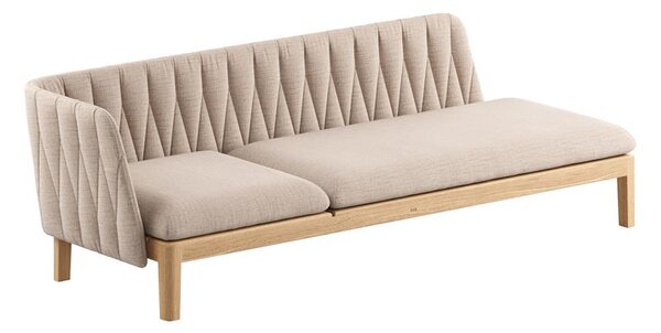 Royal Botania Rám pre modulový diel 3-miestny polohovateľný ľavostranný L3 Calypso Lounge, Royal Botania, 226x82x69 cm, rám teak, bez sedákov a bez čalúnenia operadla