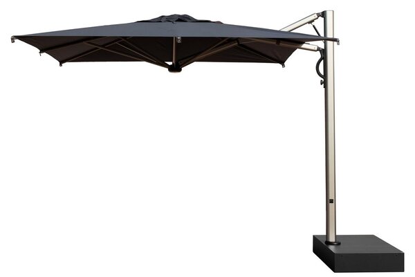 Scolaro Bočný slnečník Astro Titanium, Scolaro, štvorcový 300x300 cm, rám leštený hliník, poťah akryl 350 g/m2, farba Natural