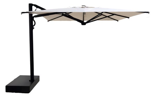 Scolaro Bočný slnečník Astro Carbon, Scolaro, štvorcový 300x300 cm, rám lakovaný hliník farba carbon, poťah akryl 350 g/m2, farba Natural