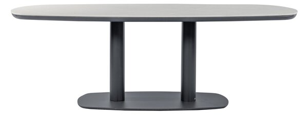 Apple Bee Jedálenský stôl Melville, Apple Bee, oválny 220x110x77 cm, rám lakovaný hliník farba Oyster (krémová), doska keramický kompozit dekor Oyster