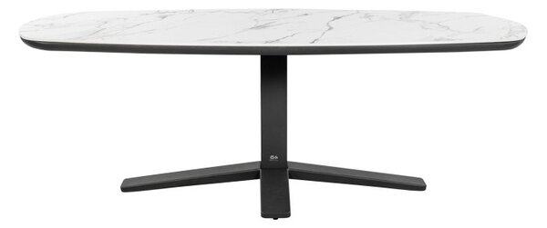 Apple Bee Jedálenský stôl Zanzibar, Apple Bee, oválny 220x110x77cm, rám lakovaný hliník Black (čierna), doska keramika Light Grey