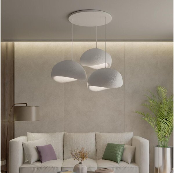 Brilagi - Luster na lankách WABI SABI 3xE27/40W/230V priemer 60 cm biela